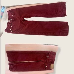 True religion jeans burgundy